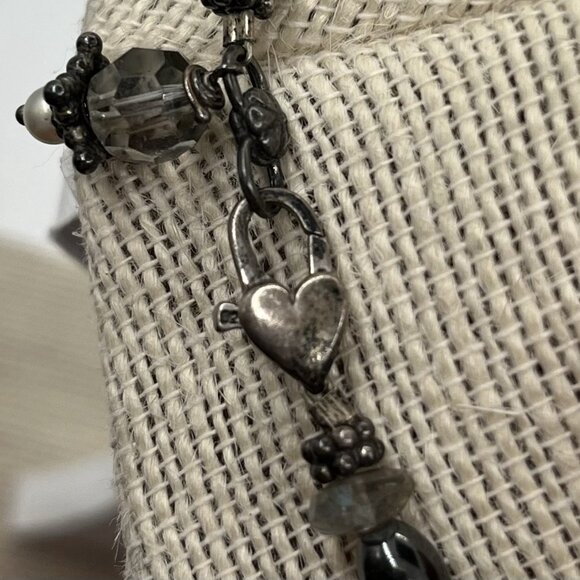 Artisan Sterling Silver 925 Beaded Necklace Freshwater Pearl, Gemstone, Glass - Picture 7 of 8